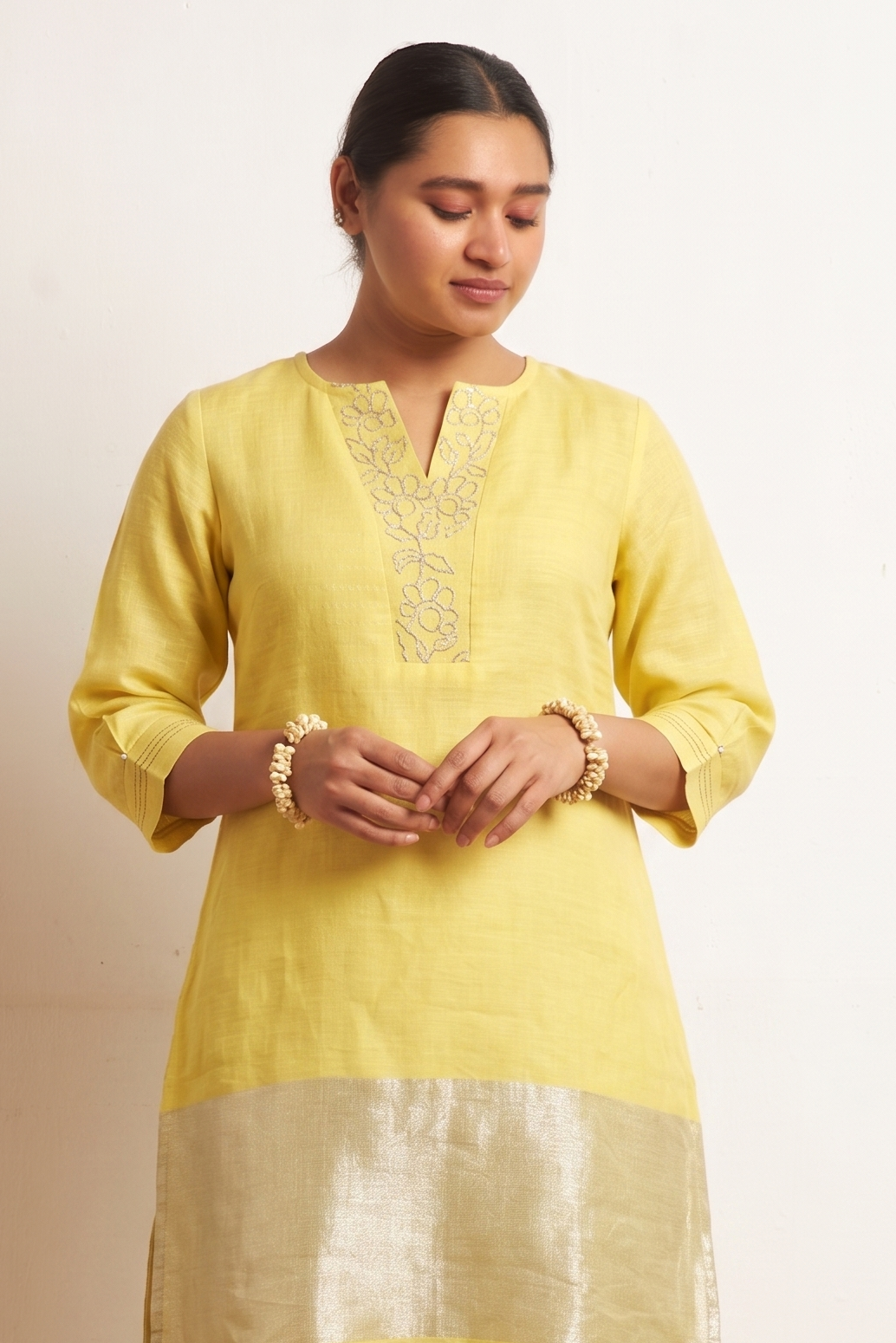 Zari Kurta Set with Pita Handwork | Oregano