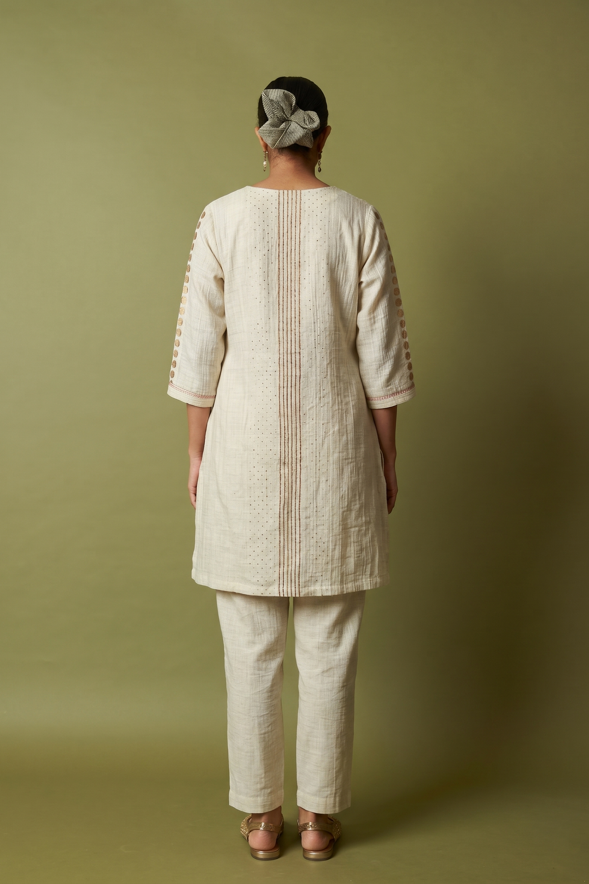 Textured Silk Linen Block and handwork Set