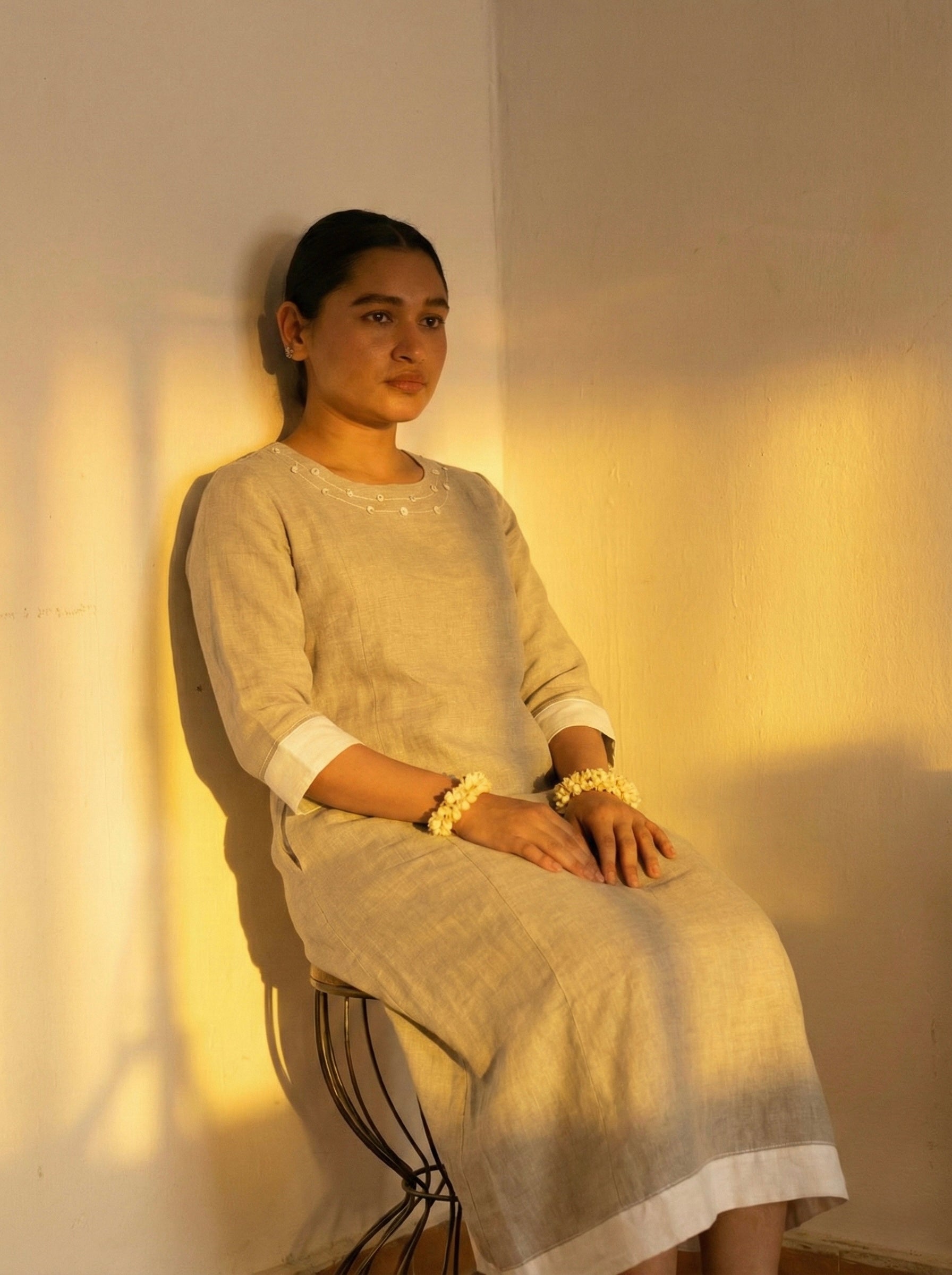 Linen A-line Dress | Oregano